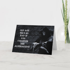 Tarjeta Scary Funny Grim Reaper Cumpleaños