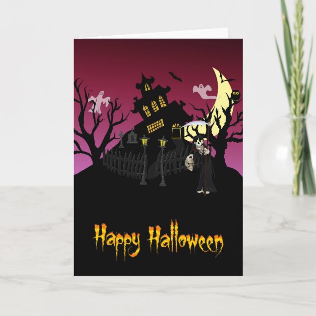 Tarjeta Scary Halloween (Anverso)