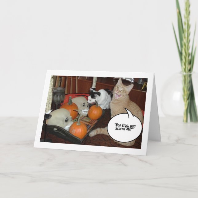 Tarjeta Scary Halloween Cats (Anverso)
