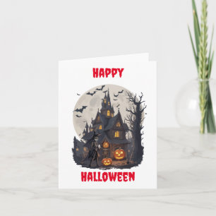 Tarjeta Scary Halloween Design Greet Card
