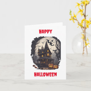 Tarjeta Scary Halloween Design Greet Card