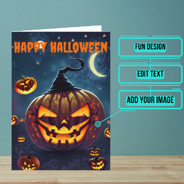 Tarjeta Scary Jack-o'-lantern Halloween