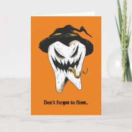 Tarjeta Scary Tooth Dentist Halloween