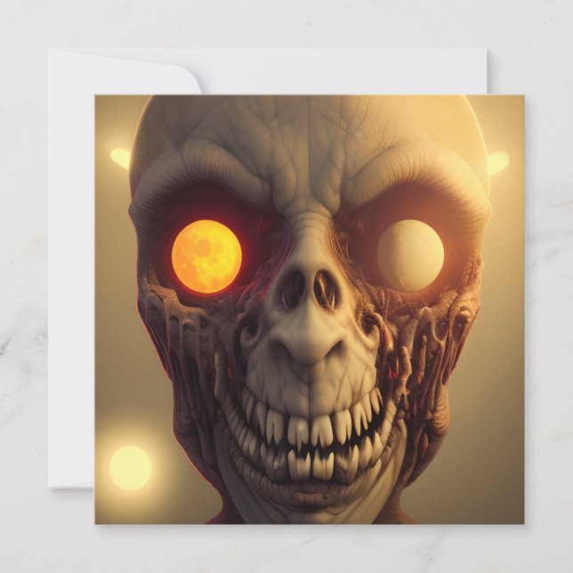 Tarjeta Scary Walking Zombie Halloween (Anverso)