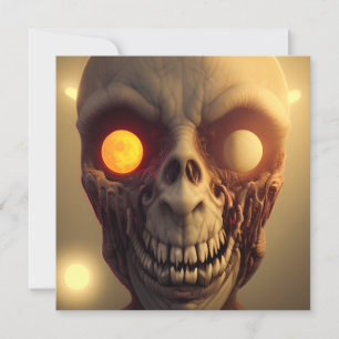 Tarjeta Scary Walking Zombie Halloween