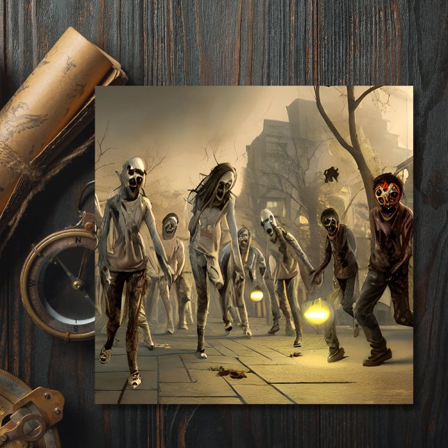 Tarjeta Scary Walking Zombie Halloween (Subido por el creador)
