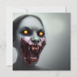 Tarjeta Scary Walking Zombie Halloween