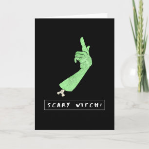Tarjeta Scary Witch Funny Halloween
