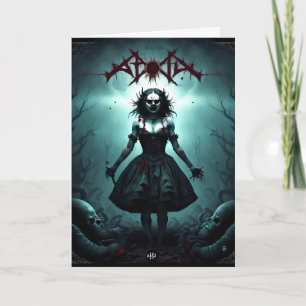 Tarjeta Scary Woman Halloween