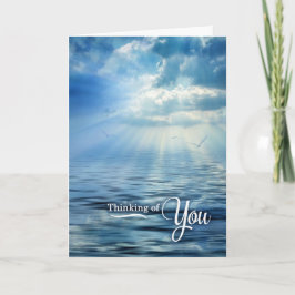 Tarjeta Scenic Ocean View Cloud Reflection Thinking of You