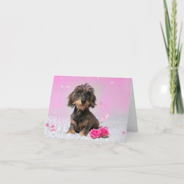 Tarjeta Schattige Teckel Kaart (Anverso)