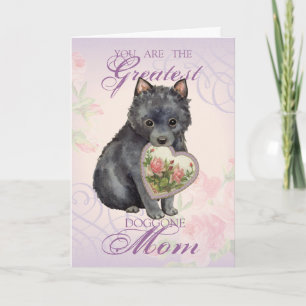 Tarjeta Schipperke Heart Mom