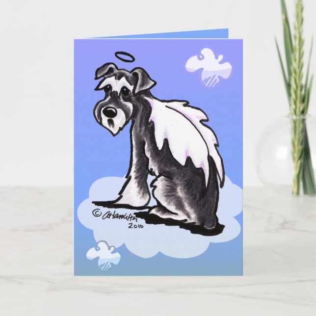 Tarjeta Schnauzer de la pérdida del mascota (Anverso)
