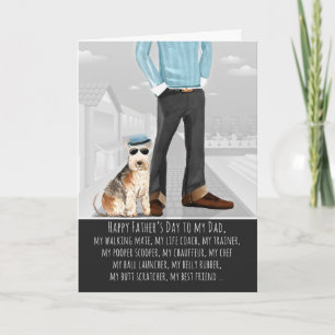 Tarjeta Schnauzer del Día del Padre divertido