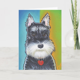 Tarjeta Schnauzer del perro salvaje