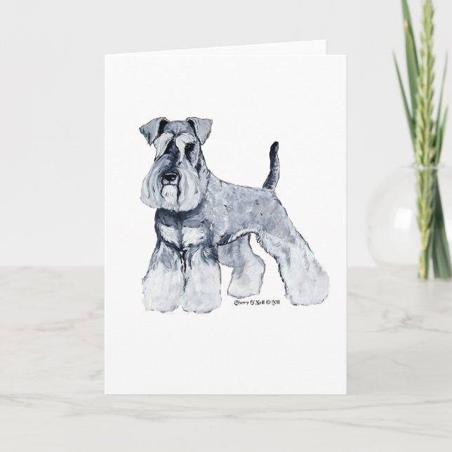 Tarjeta Schnauzer en miniatura (Anverso)