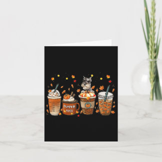Tarjeta Schnauzer Fall Café Calabaza Spice Latte Iced Aut