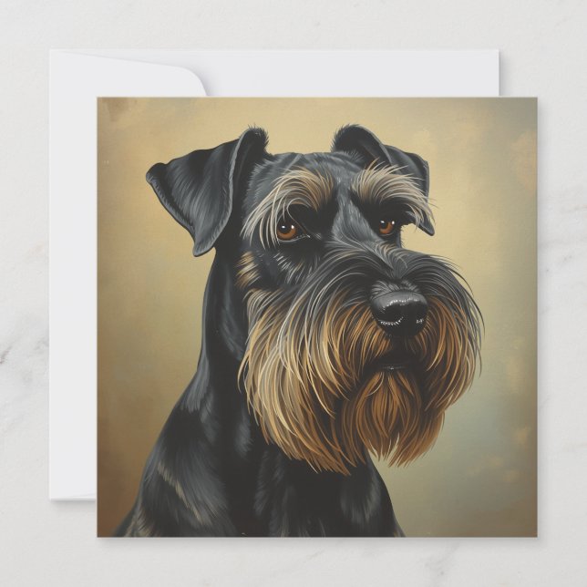 Tarjeta Schnauzer gigante (Anverso)