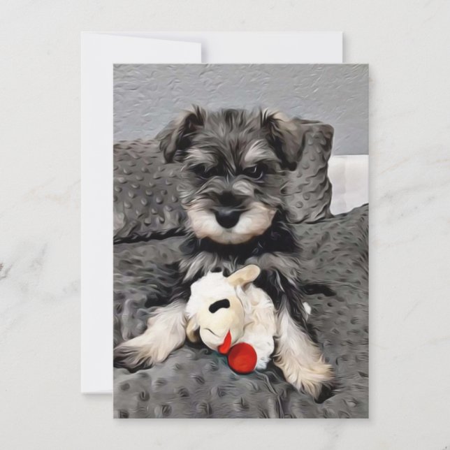 Tarjeta Schnauzer Gracias (Anverso)