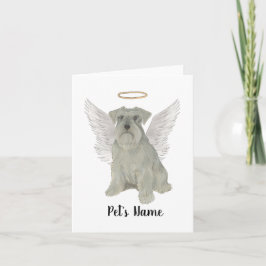 Tarjeta Schnauzer gris plateado personalizado
