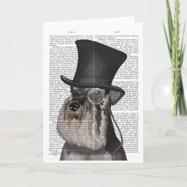 Tarjeta Schnauzer, hebilla formal y Gorra (Anverso)
