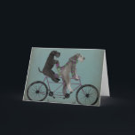 Tarjeta Schnauzer Tandem<br><div class="desc">Tándem Schnauzer de Fabfunky. Cuenta con schnauzers montando una bicicleta en un estilo caprichoso y de vapor. | 192047D</div>