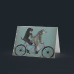 Tarjeta Schnauzer Tandem<br><div class="desc">Tándem Schnauzer de Fabfunky. Cuenta con schnauzers montando una bicicleta en un estilo caprichoso y de vapor. | 192047D</div>