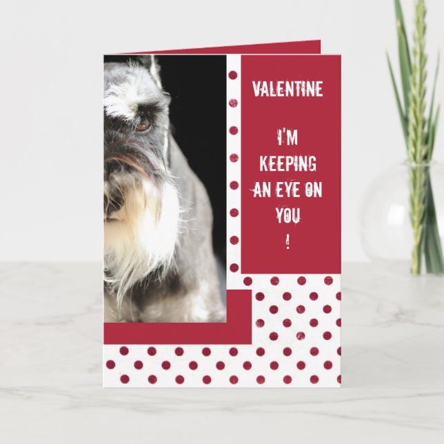 Tarjeta schnauzer valentine (Anverso)