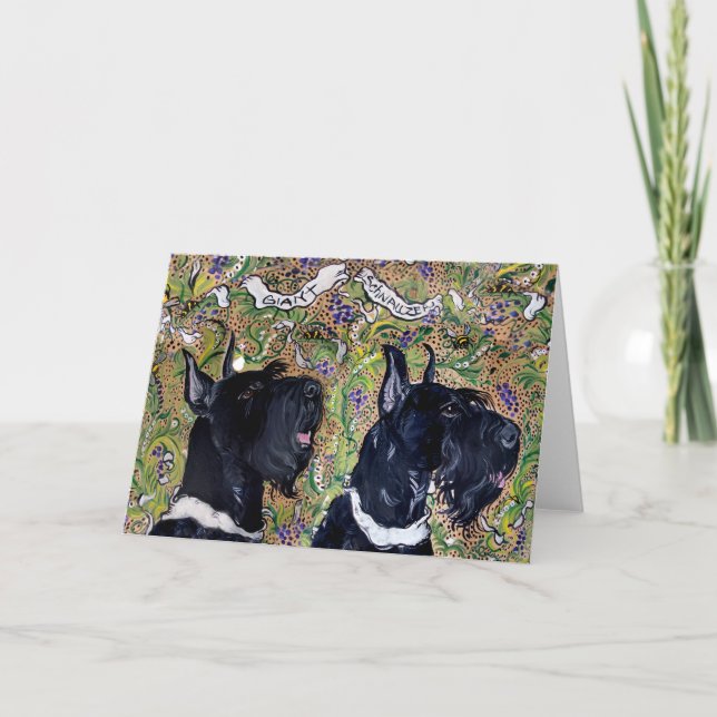 Tarjeta Schnauzers gigantes (Anverso)