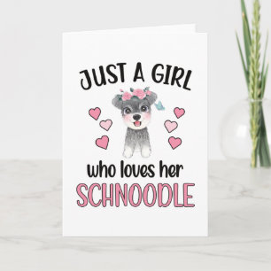 Tarjeta Schnoodle Girl Dog Lover Dog Owner Schnoodle Mom