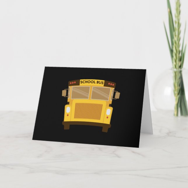 Tarjeta School Bus Driver Funny Kids School Bus (Anverso)