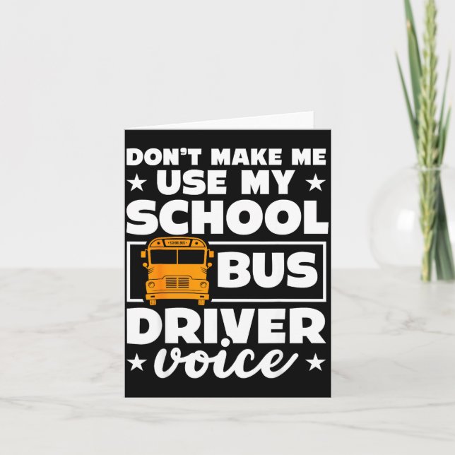 Tarjeta School Bus Driver Funny School Bus Drivers Quote  (Anverso)