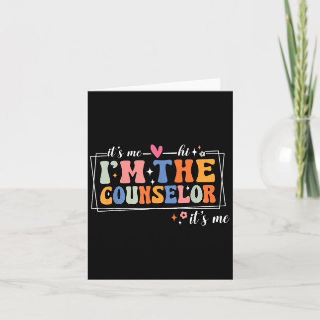 Tarjeta School Counselor It's Me Hi I'm The Counselor Back (Anverso)