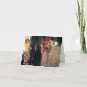 Tarjeta Schubert en el piano por Gustav Klimt