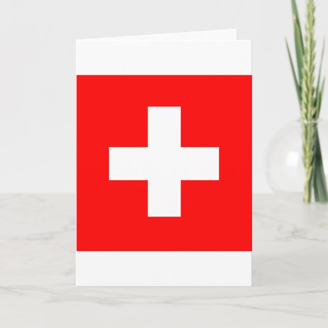 Tarjeta Schweiz Flagge (Anverso)
