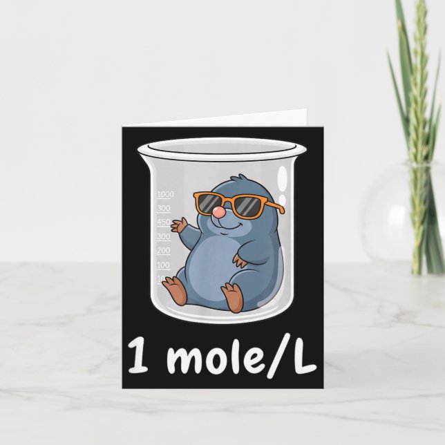Tarjeta Science &amp; Technology Funny Chemistry 1 Mole L  (Anverso)