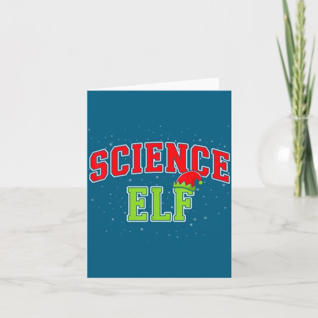 Tarjeta Science Elf Christmas Family Matching Group Xmas S (Anverso)