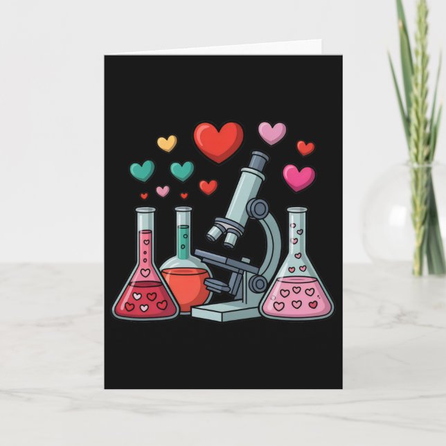 Tarjeta Science Love Hearts Stem Teacher Valentine  (Anverso)