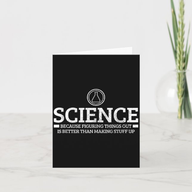 Tarjeta Science Physics Chemistry Nerd Funny Saying Scient (Anverso)