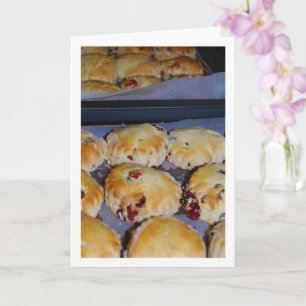 Tarjeta Scones de Berry Rojo Caliente