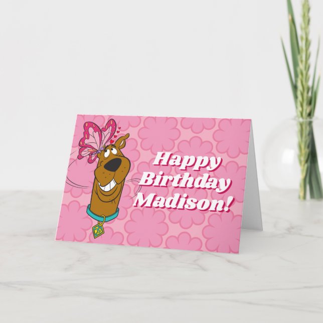 Tarjeta Scooby-Doo Butterfly Kisses (Anverso)