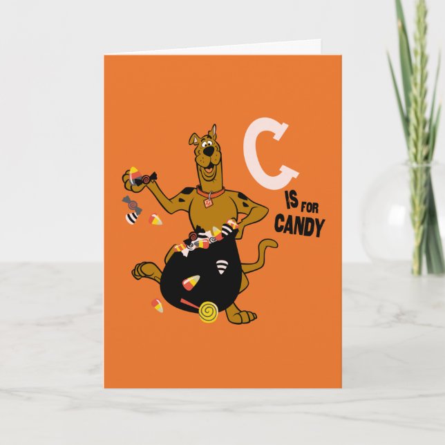 Tarjeta Scooby-Doo | C es por caramelo (Anverso)