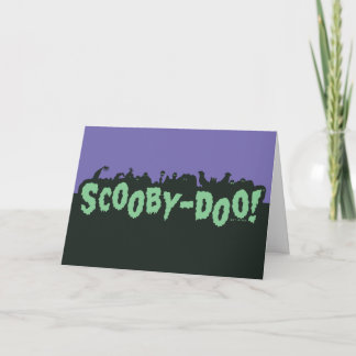 Tarjeta ¡Scooby-Doo! Logotipo de silueta de monstruos