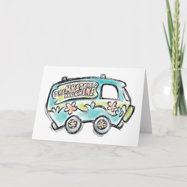 Tarjeta Scooby-Doo | Mystery Machine Sketch (Anverso)