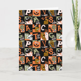 Tarjeta Scooby-Doo | Patrón de Halloween
