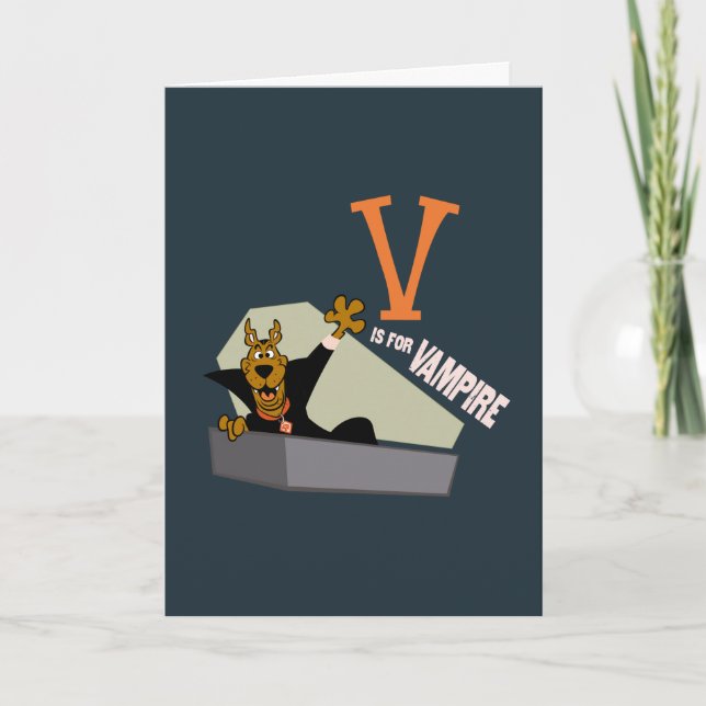 Tarjeta Scooby-Doo | V es para Vampiro (Anverso)