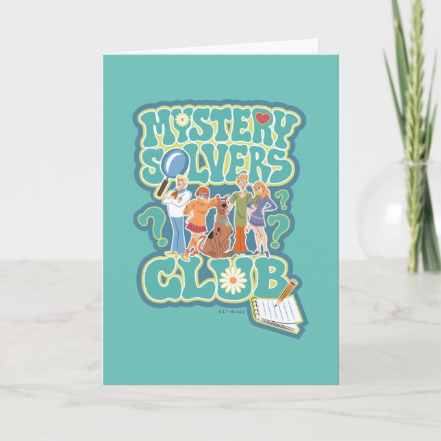 Tarjeta Scooby-Doo y la pandilla "Mystery Solvers Club" (Anverso)