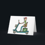 Tarjeta Scooter de movilidad<br><div class="desc">El mejor viaje eléctrico a cualquier lugar - la moto de movilidad. Adquirir un stickman instantáneo fresco con esta imagen celebrando la diversión de baja velocidad de abordar la calle secundaria y el transporte público en este rey de la acera de cuatro ruedas.</div>