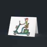 Tarjeta Scooter de movilidad<br><div class="desc">El mejor viaje eléctrico a cualquier lugar - la moto de movilidad. Adquirir un stickman instantáneo fresco con esta imagen celebrando la diversión de baja velocidad de abordar la calle secundaria y el transporte público en este rey de la acera de cuatro ruedas.</div>