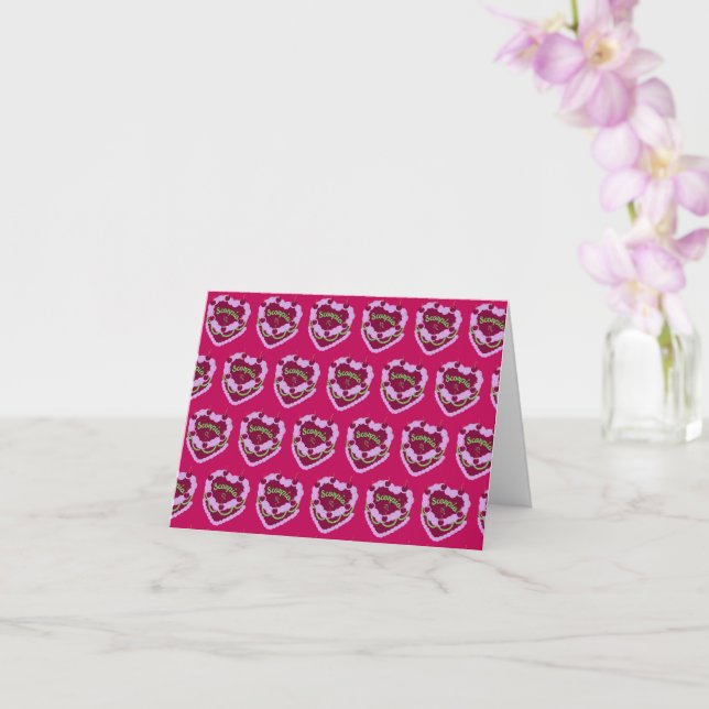 Tarjeta Scorpio Zodiac Coquette Heart Birthday Cake (Orquídea)